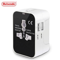 NEMA Steker Pengisi Daya Dinding Steker Ac Dua Adaptor Usb Adaptor Daya Perjalanan Universal