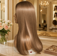Perruque juive en gros, 100% cheveux vierges slaves, Sheitel à dessus en soie, dessus en peau multidirectionnel, ligne de cheveux naturelle