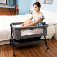 Faltbares Tragbares Babybett Schaukelwiege 3-in-1 Multifunktionale Stabile Struktur Sicheres Babybett für Neugeborene Schlafzimmer-Nutzung
