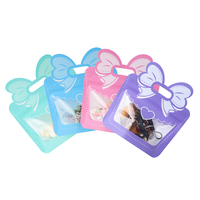 Sac en Mylar découpé sur mesure avec fermeture éclair rose, accessoires pour sacs à fermeture éclair, emballage coloré pour petites entreprises
