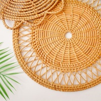 Dekorative Wandbehänge aus Weide für Wohnzimmer, Handgefertigte Tischsets, Rattan-Gewebte Durchbrochene Wanddekorationen für Zuhause