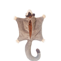 OEM Sugar Glider Flying Squirrel Embroidered Mesh Soft Plush Toy Refrigerator Magnet Ornament Gift Stuffed Animal Toy PP Cotton