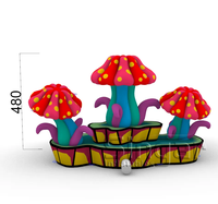 Grand champignon gonflable lumineux de 8 m pour extérieur, personnalisé, pour festivals de musique, accessoires de décoration, modèle de champignon gonflable LED de grande taille