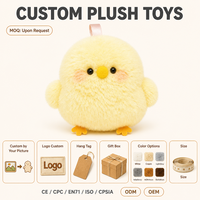 Super mignon petit poussin en peluche, pendentif animal, jouet de dessin animé adorable, porte-clés unisexe, accessoire de sac à dos avec rembourrage en coton PP