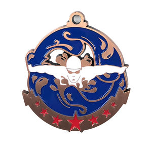 Nuevo diseño personalizado natación medalla al por mayor aleación Metal Natation deportes carrera premio Medalla nadador natación medallas para cinta - Product Image 5