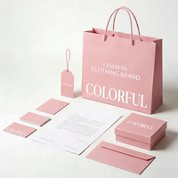 Solución Premium para Empaque de Ropa, Caja para Prendas en Color Rosa Estético, Bolsa de Compras, Set Personalizado con Marca para Boutique
