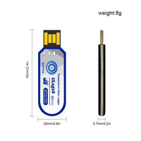 Enregistreur de données de température USB jetable pour chaîne du froid, enregistreur de température pour le transport de fruits et de raisins, transport maritime 30/60/90 jours