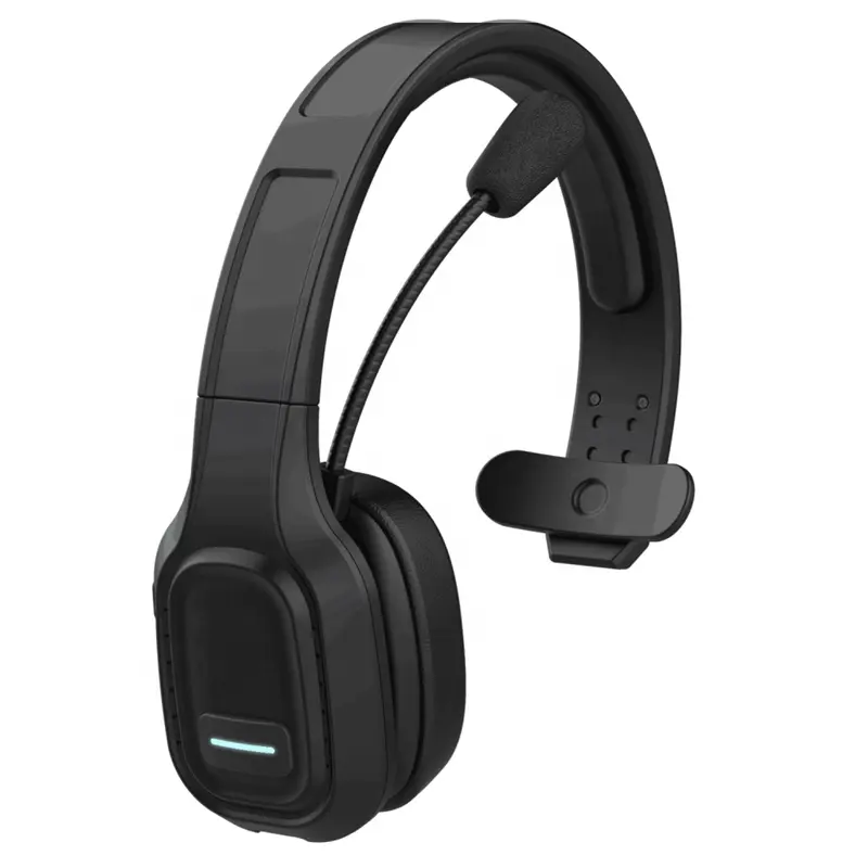 Headset mono bt v5.0, wireless, alta qualidade, para centro de chamadas, cancelamento de ruído, caminhador, fone de ouvido de escritório com microfone