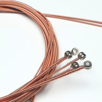 SAMHYUN 6 String Acoustic Guitar Strings 10-47 Gauge 90/10 Bronze Hex Core Bright Tone Durable Anti Rust OEM