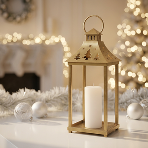 Latest Hot Selling Modern Stainless Steel & Glass Handmade Durable <b>Candle</b> <b>Lantern</b> for Christmas Home Decoration - Product Image 4