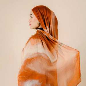 Gran oferta Hijab de viscosa Modal personalizado 70*180cm cuatro estaciones patrón Floral bufanda musulmana transpirable con logotipo personalizado - Product Image 4