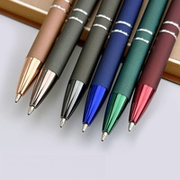 Bolígrafo retráctil bolígrafo de clic cuerpo de metal aluminio mate 6 colores escritura suave regalo de oficina y escuela