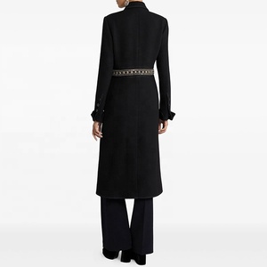OUDINA Manteau long en <span class=keywords><strong>laine</strong></span> pour femme, style hiver, nouvelle collection, grande taille <span class=keywords><strong>XXL</strong></span>, orné de perles et de strass, avec emblème - Product Image 2