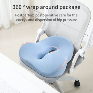 وسادة دعم الظهر والمقعد القابلة للتخصيص للكرسي المكتبي، مجموعة وسائد دعم أسفل الظهر من الفوم الذاكر لتخفيف آلام العصعص، وسادة مقعد السيارة - Product Image 5