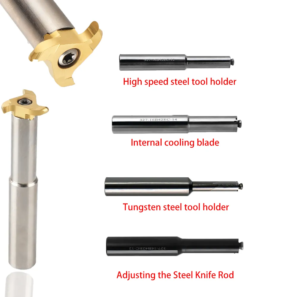 HOANYORE T6 T8 T-shaped Milling Cutters MB06 MB08 MB09 MB12 Face Mill Shank Custom Coating Wood Stainless Steel Tungsten Steel