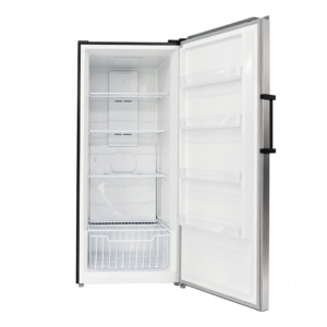 Réfrigérateur-congélateur à compresseur en acier inoxydable de haute qualité, neuf, à congélateur supérieur, économe en énergie, pour usage domestique et hôtelier - Product Image 1