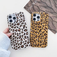Top Design pour Iphone Couverture de téléphone portable Housse de téléphone portable en cuir Pu de luxe Coque de téléphone léopard personnalisée