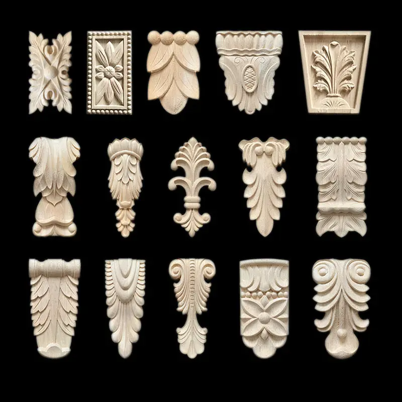 Victorian corbel Vintage Carved Wooden Furniture Architectural Applique And onlays Home Decoration Accessories Wood Decal