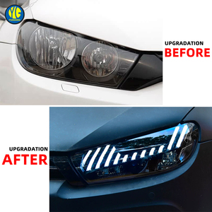 YU GUANG für VW Scirocco 2009-2016 Autoteil LED-Scheinwerfer DRL Frontlichter Upgrade Frontleuchte Dynamische LED-Linsen-Scheinwerfer DRL - Product Image 3