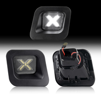 Vente en gros de feux de plaque d'immatriculation LED de style X pour Dodge RAM 1500 2500 3500 2009-2018, lot de 2 pièces