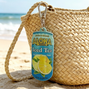 <span class=keywords><strong>Wow</strong></span> Sheila, Llavero Hawaiano Bonito con Diseño de Bebidas de Té Helado, Pinzas para el Cabello de Verano, Colgante de Acetato Hawaiano para Bolso, Mosquetón - Product Image 4