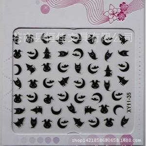Autocollants pour ongles Halloween <span class=keywords><strong>Laitu</strong></span>, motif géométrique simple, respectueux de l'environnement, imperméables, décoration murale - Product Image 6