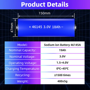 Stock US/EU/DE/UK/<span class=keywords><strong>PL</strong></span> de vente chaude 46145/32140/10Ah/46150/18Ah batterie cellulaire sodium-ion nouvelle catégorie de produit Na Ion Akku - Product Image 4