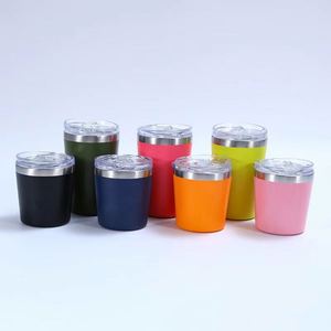 Tasse thermique en acier inoxydable double paroi 304, portable pour l'extérieur, mini-tasse avec couvercle transparent, 6-12 heures, 260 ml, 360 ml, 12 oz - Product Image 6