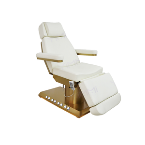 Electric Gold Stainless Steel Base with Foot Control 4 Motors Beauty Massage Bed Customizable Color Facial Bed for Beauty Salon - Product Image 3