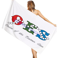 Serviette de plage personnalisée Iota Phi Lambda Sorority, tout design, vente en gros, tissu doux, idéale pour les vacances d'été