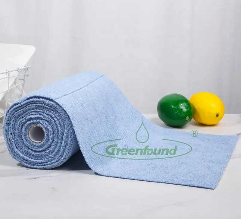 Greenfound Tear Away Microfiber Towel Roll For Car Kitchen Household Cleaning Reusable And Washable Rags 65PCS