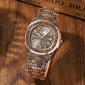 Reloj de Cuarzo para Hombre, de Acero Inoxidable, con Esfera Analógica, Visualización de Fecha, Diseño Vintage, Correa de 22 cm, Caja de 12 mm de Grosor, Cristal Revestido - Product Image 2