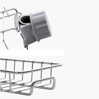 Porte-éponge de cuisine robuste en acier inoxydable Jutye Caddy pour évier Support de rangement pour robinet de cuisine