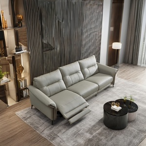 Zero tường điện Recliner Da Cắt sofa với chuyển đổi tính năng cho công viên & phòng khách sử dụng khung kim loại hiện đại - Product Image 2