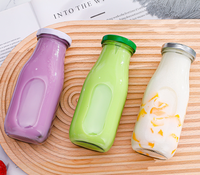 Protein Italia, karamel, teh susu Yogurt, Jus buah, kemasan bulat, botol kaca penghangat untuk susu bayi