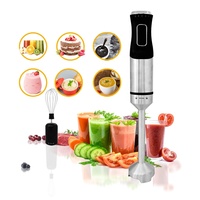 Mixeur Plongeant Électrique Portable en Acier Inoxydable, Broyeur à Immersion, Préparateur de Smoothies, 5 Vitesses, Faible Bruit, 600W pour Cuisine Domestique