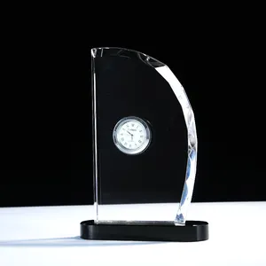 Special custom sublimation crystal glass clock replacement wedding souvenir party favors
