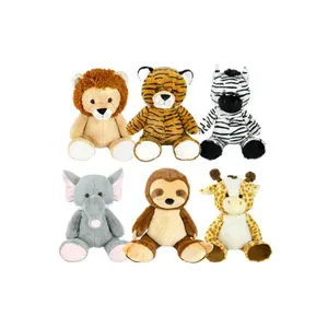 Brinquedo de pelúcia de animais, pelúcia, animais da selva, tigre, leopardo, brinquedos de pelúcia macia, brinquedos estofados
