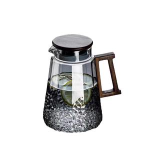 Bouilloire à eau froide en verre borosilicate transparent, grande capacité, pour la maison, avec ensemble de tasses - Product Image 1