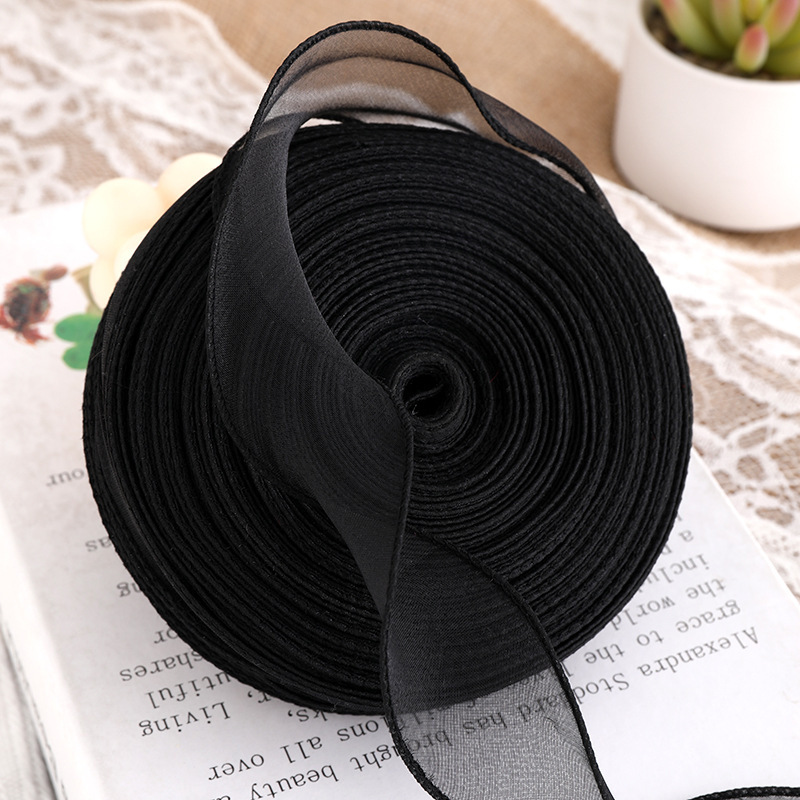Grande plaque noire 4CM40 yards fil queue de poisson