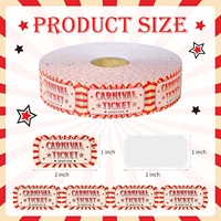 Billets de carnaval, décorations de fête sur le thème du carnaval, billets de tombola de cirque, rouleau de billets de fête pour événements, fournitures de faveurs de carnaval