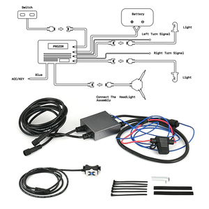 Khoan miễn phí Clamp-on chống mưa sương mù đèn sân khấu dual-màu dẫn xe máy & Xe tay ga AUX phía trước đèn pha cho bội thu nhanh chóng installatii - Product Image 3