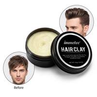 Cire coiffante mate pour hommes, fixation forte, sans fibres, texture crème, pour salon professionnel, marque privée OEM ODM