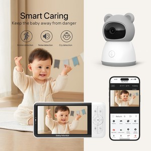 <span class=keywords><strong>Moniteur</strong></span> Bébé Sans Fil B6TYQ HD 5 Pouces avec Caméra Nounou Double Mode Sans Batterie pour Surveillance Enfant à Domicile - Product Image 3