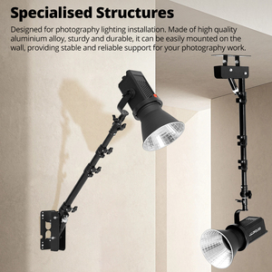 Support mural Ambitful WS-110 pour éclairage intérieur, mini-trépied pour flash, réglage multi-angle pour gagner de la place - Product Image 2