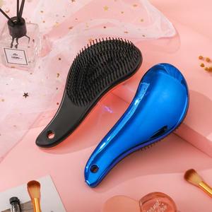 OEM LOGO Perforado Cuero Cabelludo Masaje Cabello Liso Portátil TT Peluquería Peine Hogar Antiestático Anudado Noble Consort Peine - Product Image 6