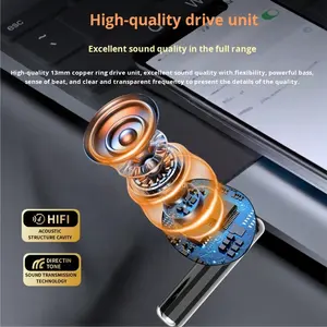 Nouveau casque sans fil intra-auriculaire <span class=keywords><strong>T90</strong></span> PC+ABS 2025 avec suppression du bruit ENC et commande vocale, idéal pour la course à pied - Product Image 4