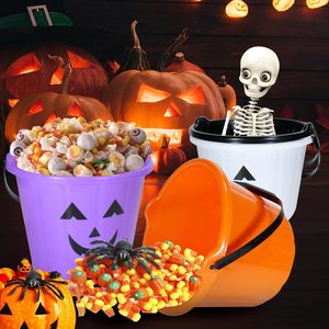 Panier à bonbons et seaux <span class=keywords><strong>Jack</strong></span> <span class=keywords><strong>O</strong></span> Lantern pour le tour ou le traitement, seaux orange pour Halloween Trick or Treat Seau à citrouille - Product Image 3