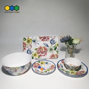 Assiette à dessert de 9 pouces, sécurité alimentaire en mélamine blanche, assiette à dîner de 11 pouces pour vaisselle en plastique - Product Image 2