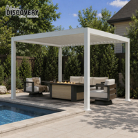 Automatische wasserdichte Aluminium Louvre Dach Bio klimatische Pergola Garten Gebäude Aluminium legierung Pavillon Baldachin Pavillon Kits
